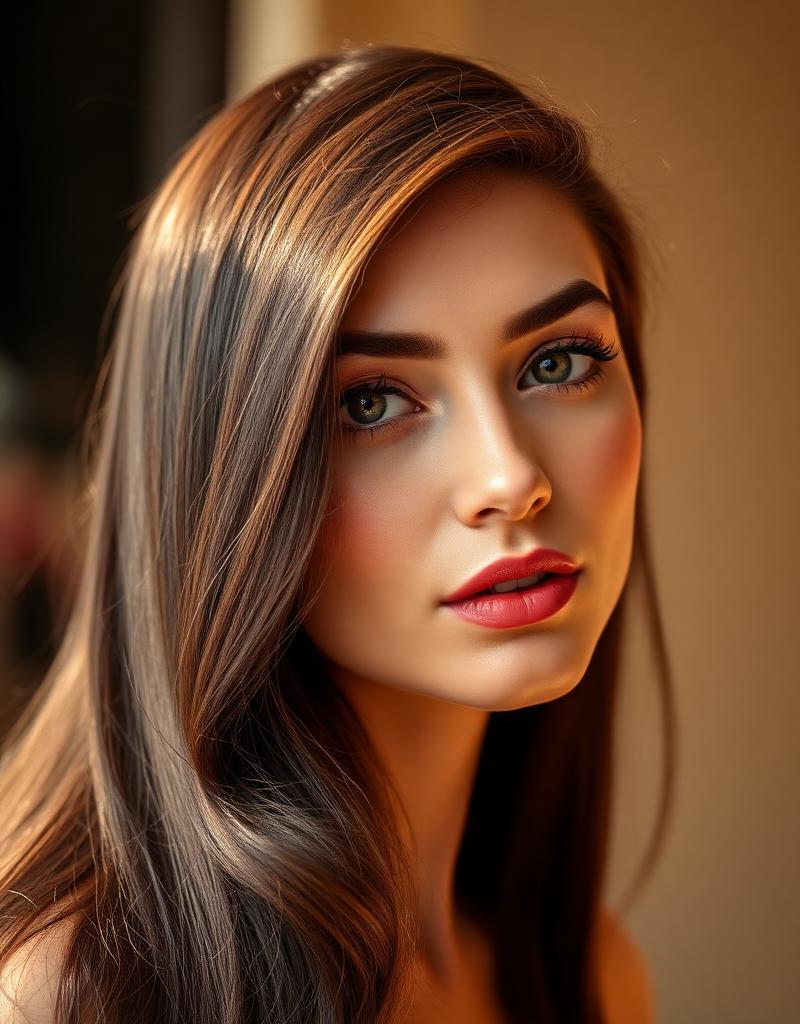 Beautiful hair styling result